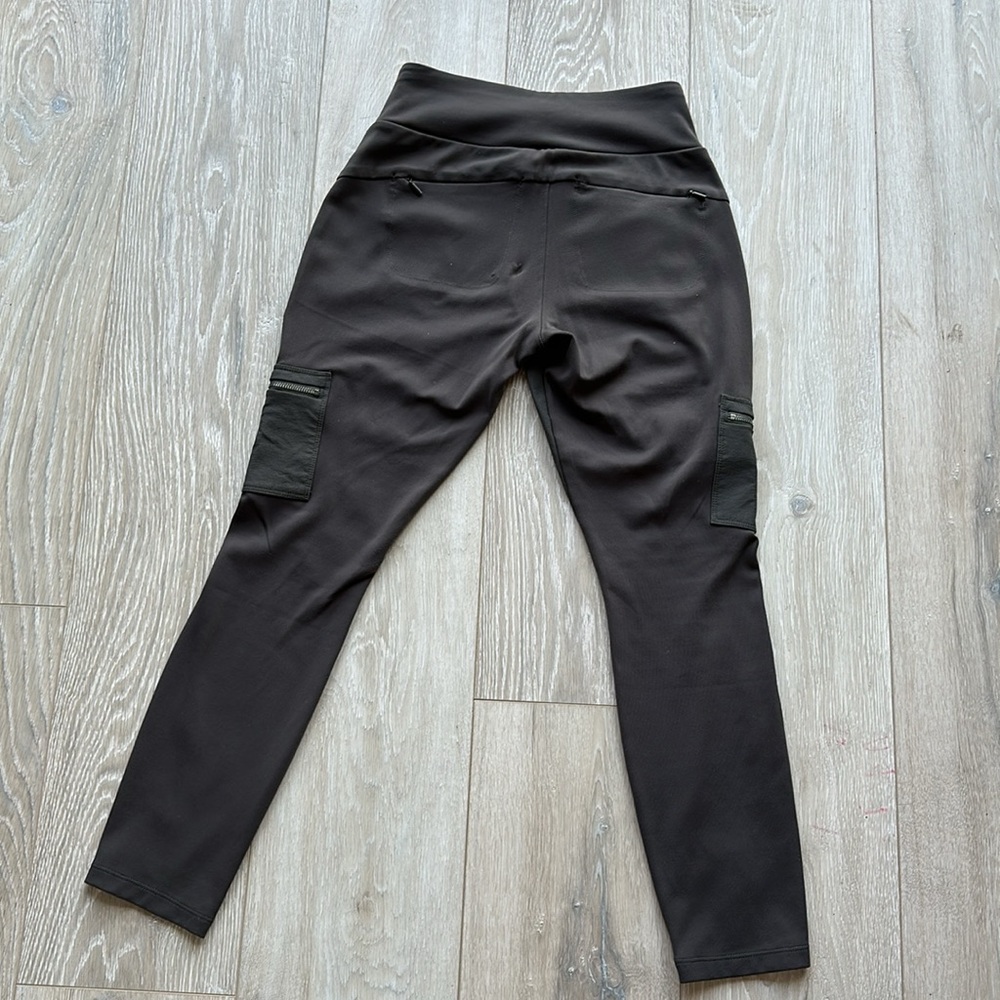 Athleta cargo tights; size 2P; olive green - Picture 4 of 6